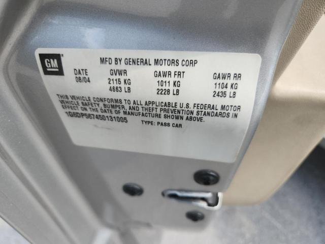 1G6DP567450131005 - 2005 CADILLAC CTS HI FEATURE V6 SILVER photo 12