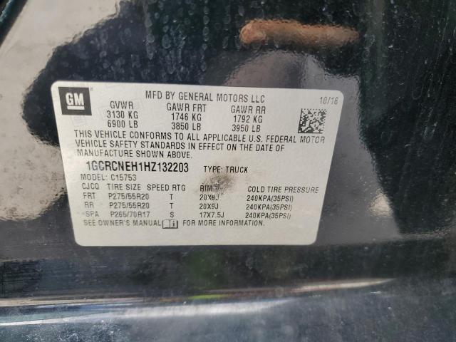 1GCRCNEH1HZ132203 - 2017 CHEVROLET SILVERADO C1500 BLACK photo 13