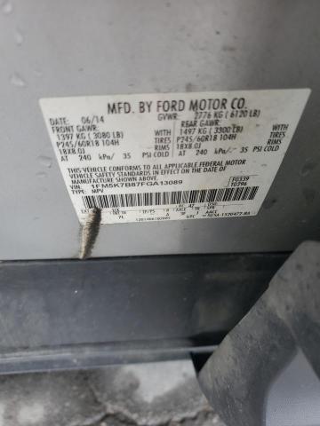 1FM5K7B87FGA13089 - 2015 FORD EXPLORER 银色 照片 13