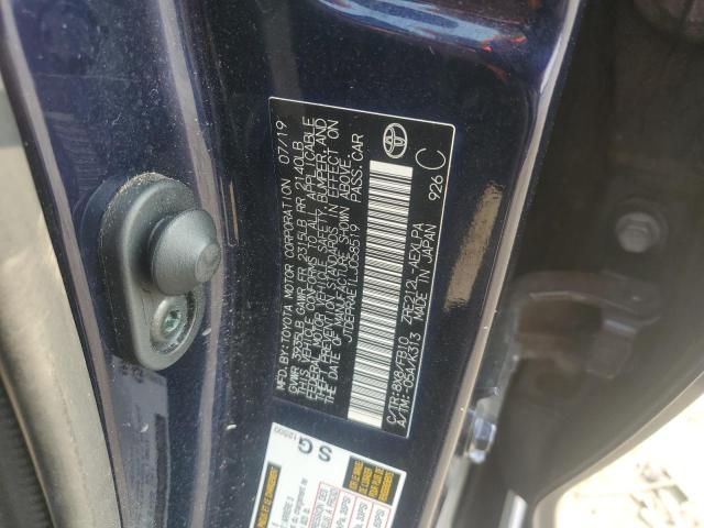 JTDEPRAE1LJ058519 - 2020 TOYOTA COROLLA LE 蓝色 照片 12