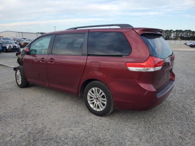 5TDYK3DC2DS309829 - 2013 TOYOTA SIENNA XLE 勃艮第红 照片 2
