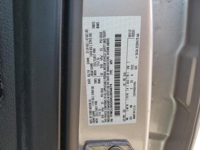 1FMCU9GD0KUB54679 - 2019 FORD ESCAPE SE Silber Foto 13