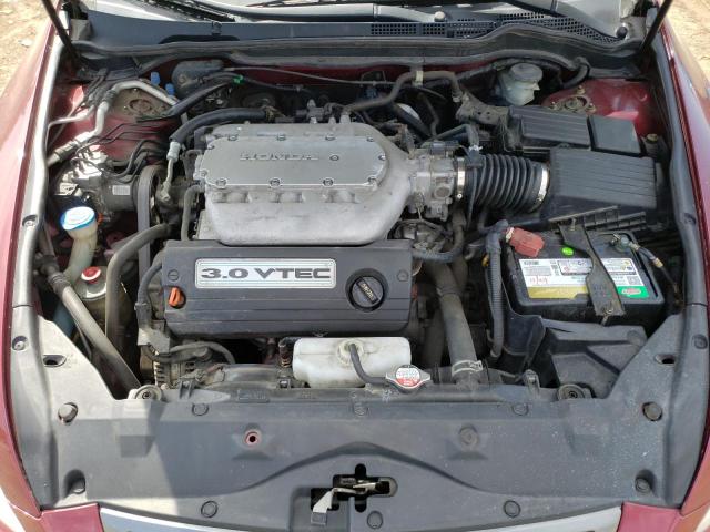 1HGCM66534A050349 - 2004 HONDA ACCORD EX RED photo 11
