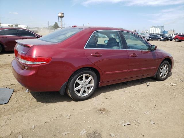 1HGCM66534A050349 - 2004 HONDA ACCORD EX RED photo 3