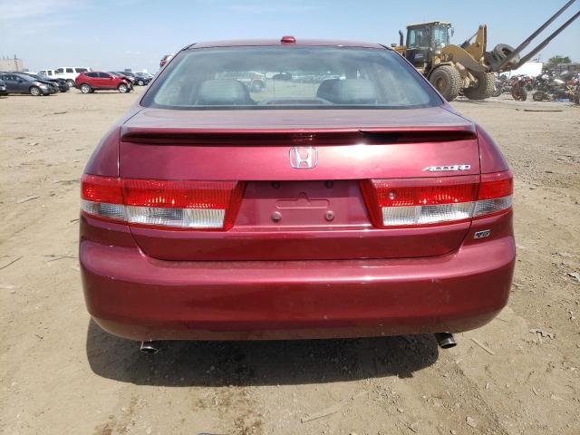 1HGCM66534A050349 - 2004 HONDA ACCORD EX RED photo 6