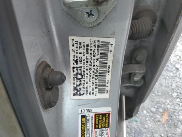 19XFA1F38BE006461 - 2011 HONDA CIVIC VP SILVER photo 12