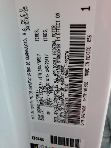 3TYKD5HN5ST026124 - 2025 TOYOTA TACOMA DOUBLE CAB 白色 照片 12