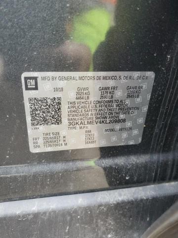 3GKALMEV4KL209808 - 2019 GMC TERRAIN SLE Szary zdjęcie 12