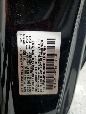 5FNRL5H65DB050811 - 2013 HONDA ODYSSEY EXL BLACK photo 13