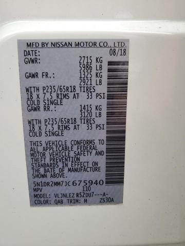 5N1DR2MM7JC675940 - 2018 NISSAN PATHFINDER S Ağ foto 13