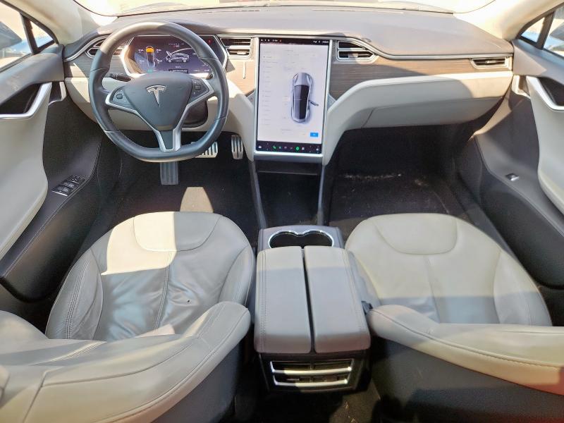5YJSA1H11EFP32848 - 2014 TESLA MODEL S GRAY photo 8