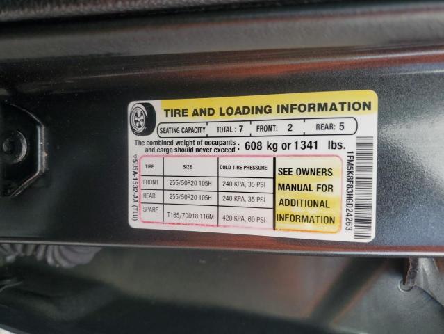 1FM5K8F83HGD24263 - 2017 FORD EXPLORER LIMITED 灰色 照片 14