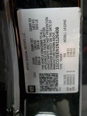 1GCGTEEN1N1126408 - 2022 CHEVROLET COLORADO ZR2 BLACK photo 12