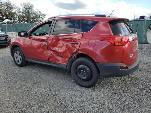 JTMWFREV4EJ007956 - 2014 TOYOTA RAV4 XLE RED photo 2