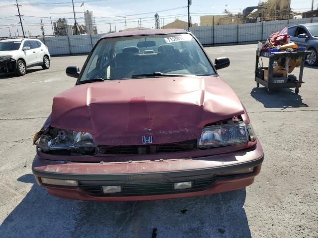 1HGED3656JA076236 - 1988 HONDA CIVIC LX BURGUNDY photo 5