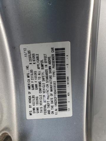 1HGCR2F7XDA059593 - 2013 HONDA ACCORD EX SILVER photo 12