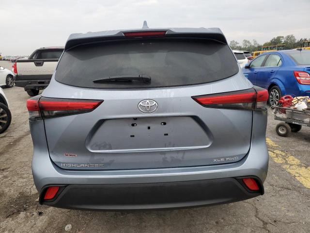 5TDGZRBH3LS034656 - 2020 TOYOTA HIGHLANDER XLE BLUE photo 6