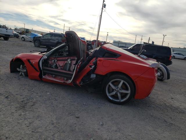 1G1YB2D78E5118249 - 2014 CHEVROLET CORVETTE STINGRAY 1LT RED photo 2