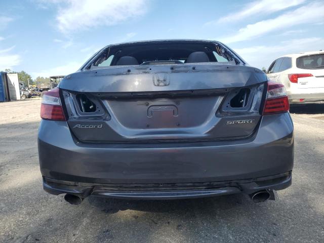 1HGCR2F50GA116838 - 2016 HONDA ACCORD SPORT GRAY photo 6