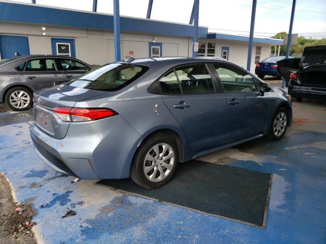 JTDEPMAE4MJ178660 - 2021 TOYOTA COROLLA LE 蓝色 照片 3
