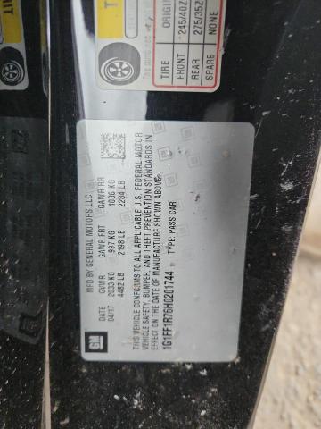 1G1FF1R76H0201744 - 2017 CHEVROLET CAMARO SS BLACK photo 12