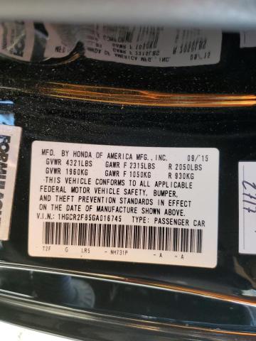 1HGCR2F85GA016745 - 2016 HONDA ACCORD EXL BLACK photo 12