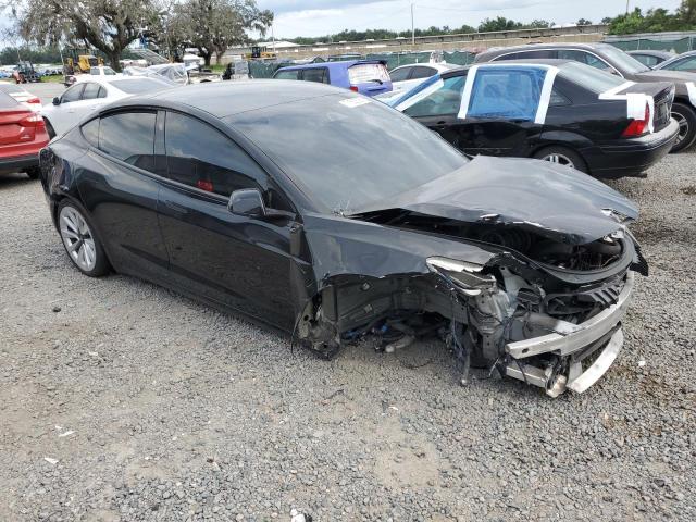 5YJ3E1EB1NF189197 - 2022 TESLA MODEL 3 BLACK photo 4