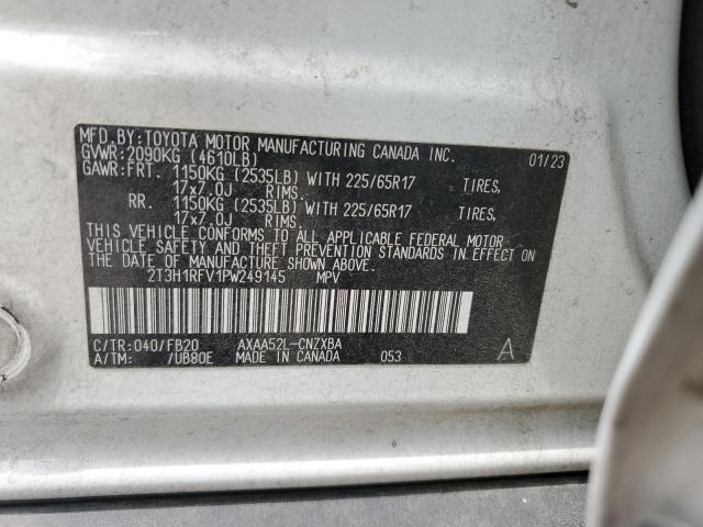 2T3H1RFV1PW249145 - 2023 TOYOTA RAV4 LE WHITE photo 12