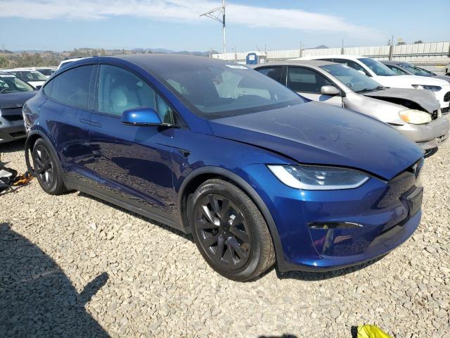 7SAXCAE57RF459365 - 2024 TESLA MODEL X BLUE photo 4
