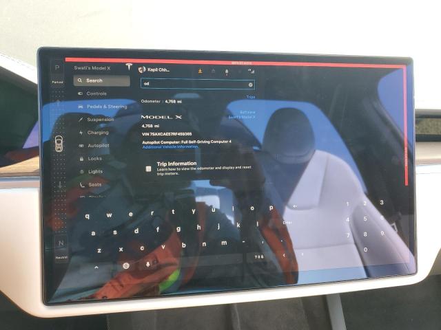 7SAXCAE57RF459365 - 2024 TESLA MODEL X BLUE photo 9