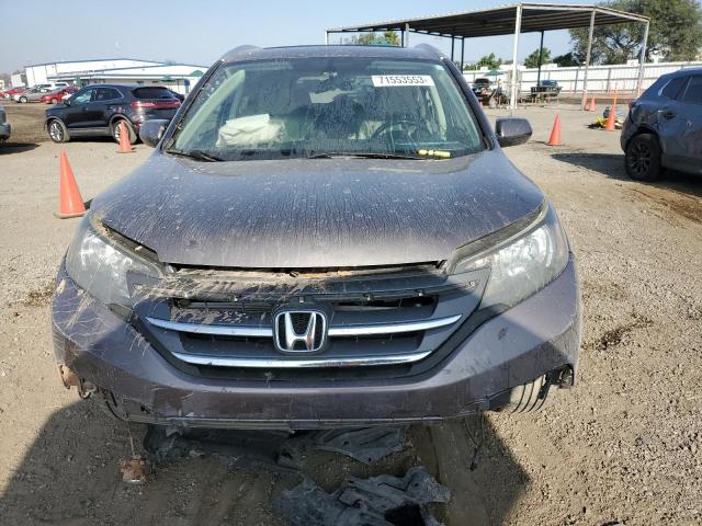 5J6RM4H74DL020500 - 2013 HONDA CR-V EXL BROWN photo 5