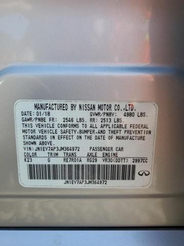 JN1EV7AP3JM364972 - 2018 INFINITI Q50 LUXE Gümüş foto 12