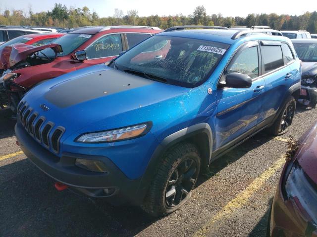 1C4PJMBXXJD564889 - 2018 JEEP CHEROKEE TRAILHAWK BLUE photo 1