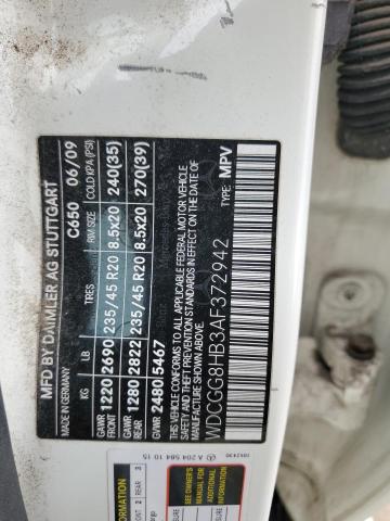 WDCGG8HB3AF372942 - 2010 MERCEDES-BENZ GLK 350 4MATIC WHITE photo 13