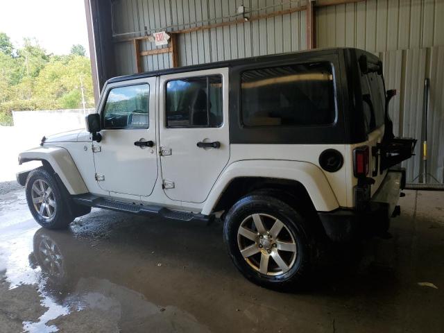 1C4BJWEG3FL636188 - 2015 JEEP WRANGLER UNLIMITED SAHARA WHITE photo 2