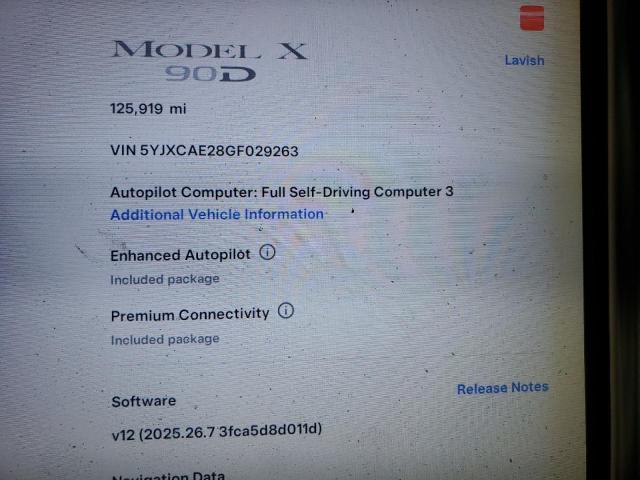 5YJXCAE28GF029263 - 2016 TESLA MODEL X 红色 照片 9