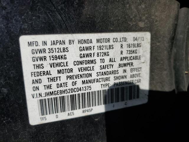 JHMGE8H52DC041375 - 2013 HONDA FIT SPORT PURPLE photo 12