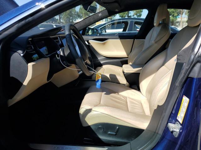 5YJSA1E17HF185576 - 2017 TESLA MODEL S BLUE photo 7
