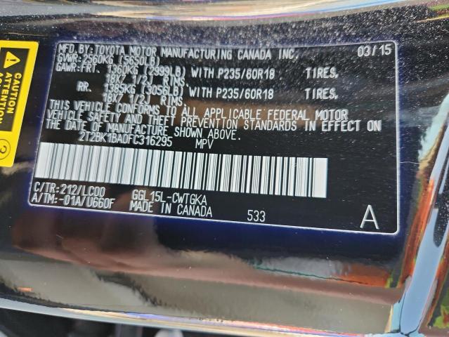 2T2BK1BA0FC316295 - 2015 LEXUS RX 350 BASE 黑色 照片 13