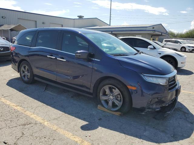 5FNRL6H5XNB015406 - 2022 HONDA ODYSSEY EX BLUE photo 4