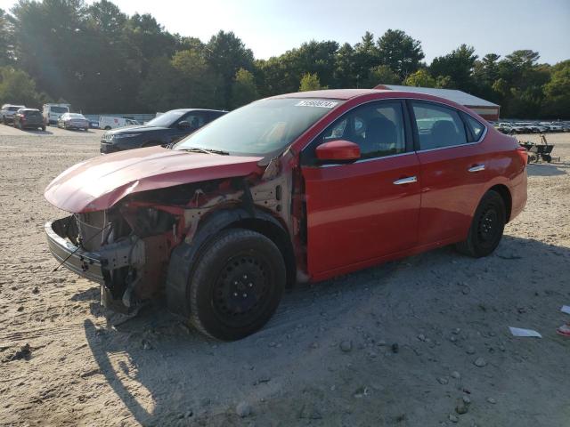 3N1AB7AP8HY323123 - 2017 NISSAN SENTRA S RED photo 1