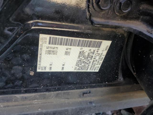 1N4AA5AP6BC817149 - 2011 NISSAN MAXIMA S BLACK photo 13