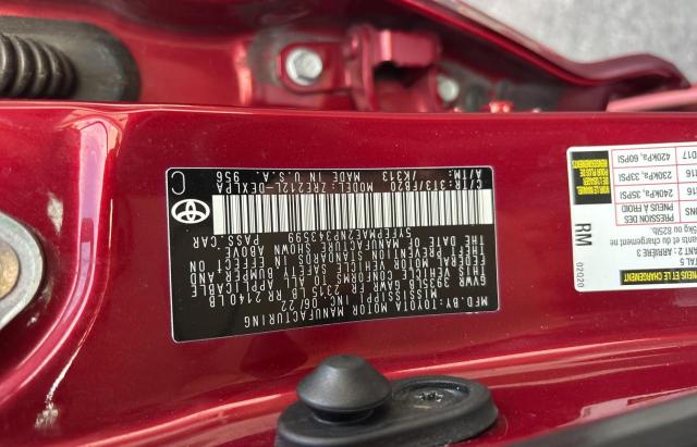 5YFEPMAE2NP343599 - 2022 TOYOTA COROLLA LE RED photo 10