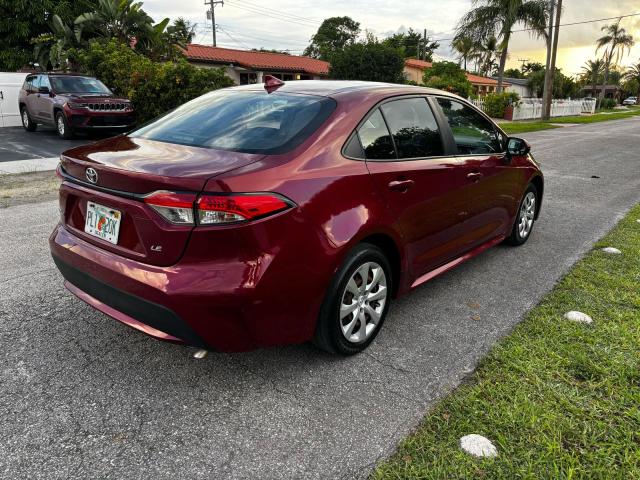 5YFEPMAE2NP343599 - 2022 TOYOTA COROLLA LE RED photo 4