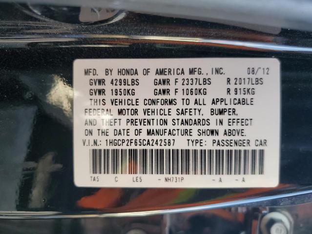 1HGCP2F65CA242587 - 2012 HONDA ACCORD SE BLACK photo 13
