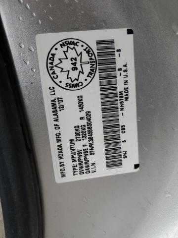 5FNRL38458B504029 - 2008 HONDA ODYSSEY EX SILVER photo 13