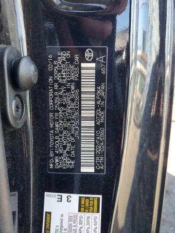 JTKJF5C73GJ023696 - 2016 TOYOTA SCION TC შავი ფოტო 12