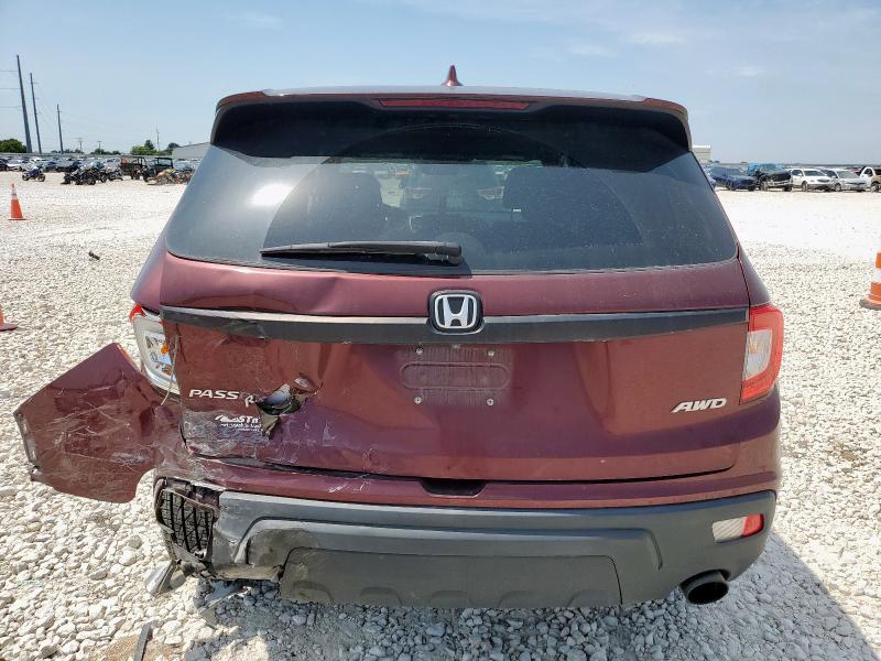 5FNYF8H57LB014709 - 2020 HONDA PASSPORT EXL MAROON photo 6