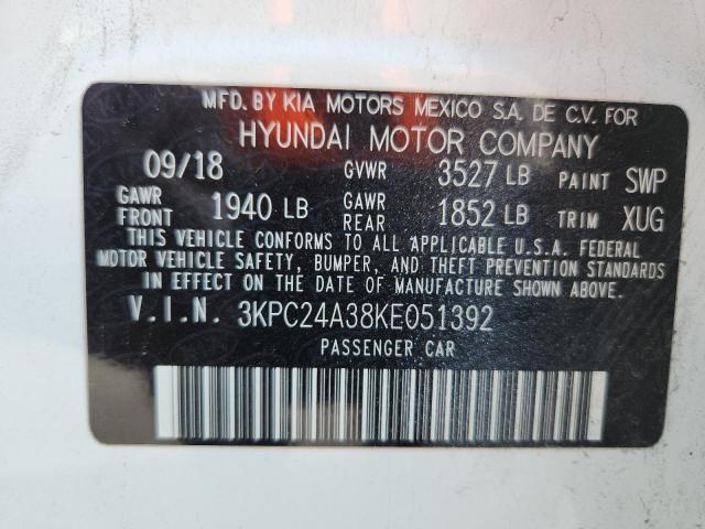 3KPC24A38KE051392 - 2019 HYUNDAI ACCENT SE Ağ foto 13