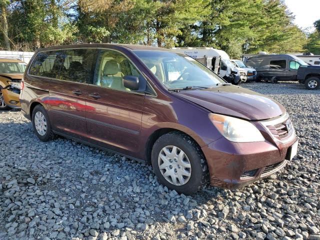 5FNRL38249B010101 - 2009 HONDA ODYSSEY LX BURGUNDY photo 4